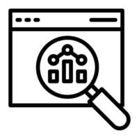 Research Line Icon Design vector