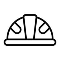 Helmet Line Icon Design vector