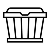 Dumpster Line Icon Design vector