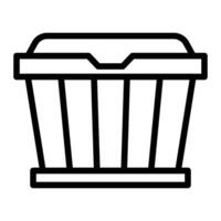 Dumpster Line Icon Design vector