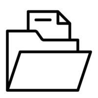 Folder Line Icon Design vector