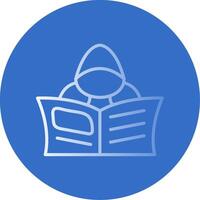 Hacker Flat Bubble Icon vector
