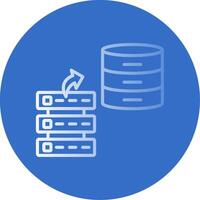 Data Stacks Flat Bubble Icon vector