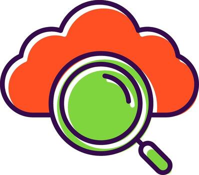 Cloud Computing filled Design Icon vector