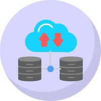 Data Network Flat Bubble Icon vector