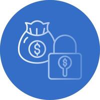 Secure Payment Flat Bubble Icon vector