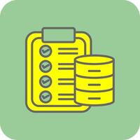 Checklist Filled Yellow Icon vector