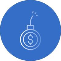 Debt Flat Bubble Icon vector