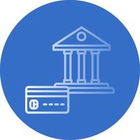 Banking Card Flat Bubble Icon vector