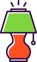 lámpara lleno diseño icono vector