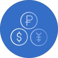 Currencies Flat Bubble Icon vector