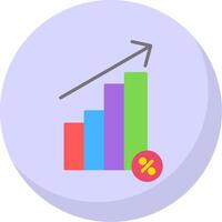 Interest Rate Flat Bubble Icon vector