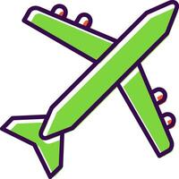 Aeroplane filled Design Icon vector