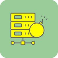 Bomb Filled Yellow Icon vector
