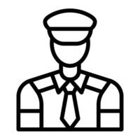 Pilot Line Icon Design vector