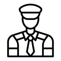 Pilot Line Icon Design vector