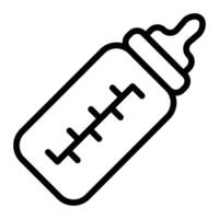 Baby Bottle Line Icon Design vector