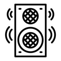 diseño de icono de línea de altavoz vector