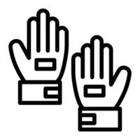 Goalie Gloves Line Icon Design For Personal And Commercial Use vector