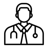 Doctor Line Icon Design For Personal And Commercial Use vector