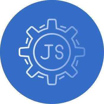 Javascript Flat Bubble Icon vector