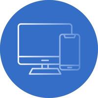 Responsive Devices Flat Bubble Icon vector