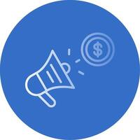 Megaphone Flat Bubble Icon vector