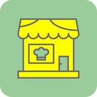 Restaurant Filled Yellow Icon vector