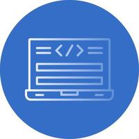 Html Code Flat Bubble Icon vector