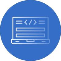 Html Code Flat Bubble Icon vector