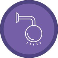 Lamp Line Multi Circle Icon vector