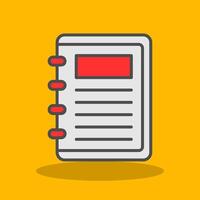 Take Note Filled Shadow Icon vector