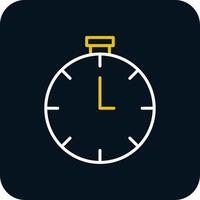 Timer Line Red Circle Icon vector