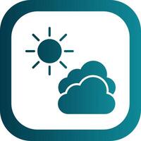 Clouds Glyph Gradient Corner Icon vector