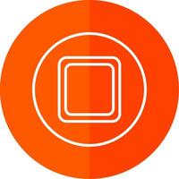 Stop Button Line Red Circle Icon vector