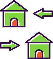 Change Of Housing filled Design Icon vector