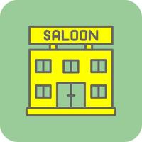 Saloon Filled Yellow Icon vector