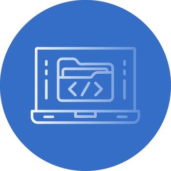 Software Development Flat Bubble Icon vector