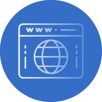 Domain Flat Bubble Icon vector