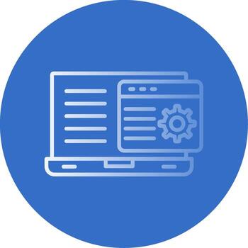 software solicitud plano burbuja icono vector