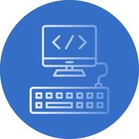 Web Programming Flat Bubble Icon vector