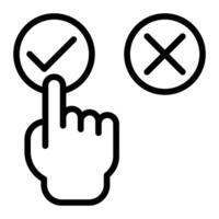 Vote Yes Line Icon Design vector
