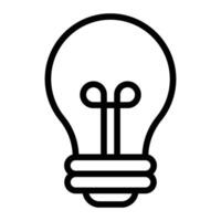 Bulb Line Icon Design vector