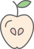 Apple Line Filled Light Icon vector