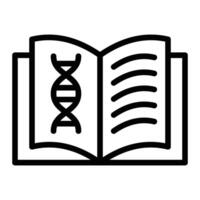 biología línea icono diseño vector