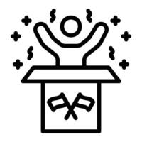 Winning Line Icon Design vector