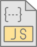 Js Line Filled Light Icon vector