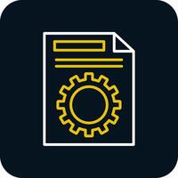 File Management Line Red Circle Icon vector