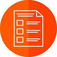 Document Line Red Circle Icon vector