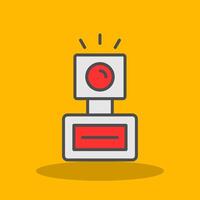 Camera Flash Filled Shadow Icon vector